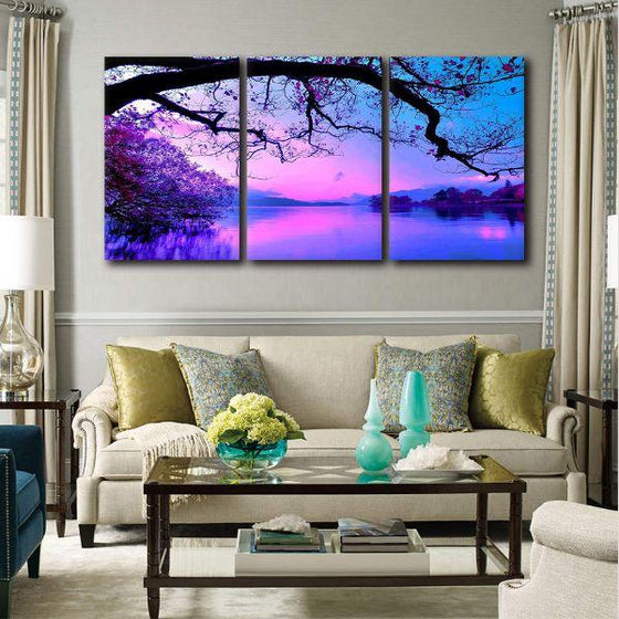 Enchanted Forest Lake View Canvas Art