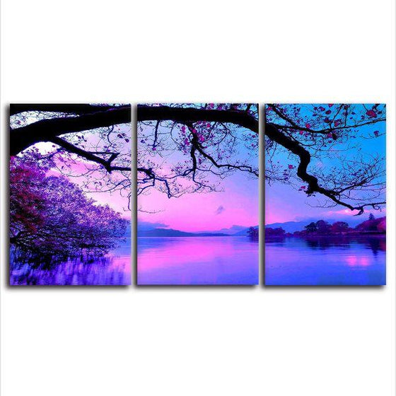 Enchanted Forest Lake Canvas Wall Art