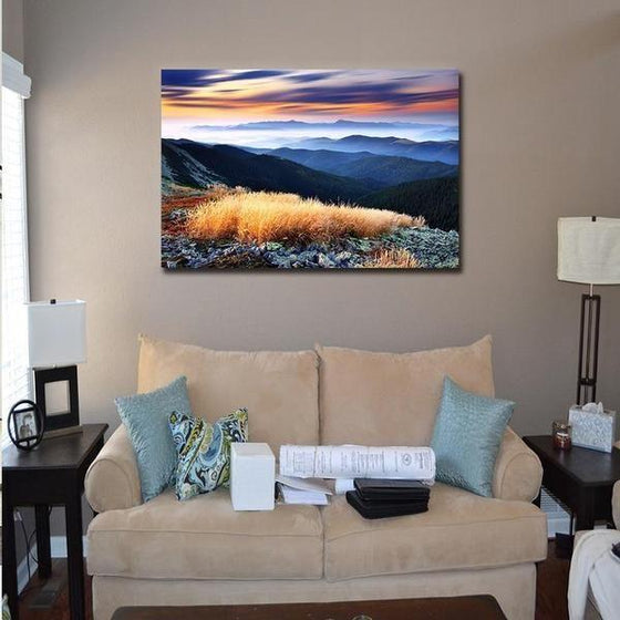 Enchanting Mountain Ranges Wall Art Living Room