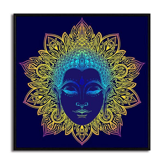 Esoteric Buddha Face Canvas Wall Art Print