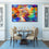 Ethereal Smoke Abstract Canvas Wall Art Dining Room