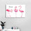 Exotic Pink Flamingos Canvas Wall Art Decor