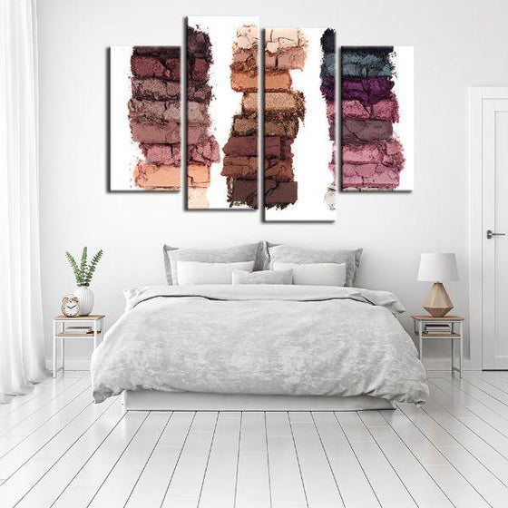 Eye Shadow Swatches 4 Panels Canvas Wall Art Bedroom