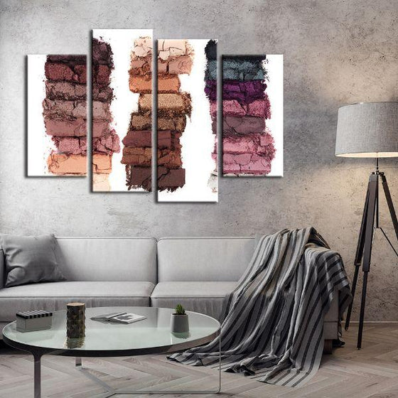 Eye Shadow Swatches 4 Panels Canvas Wall Art Living Room