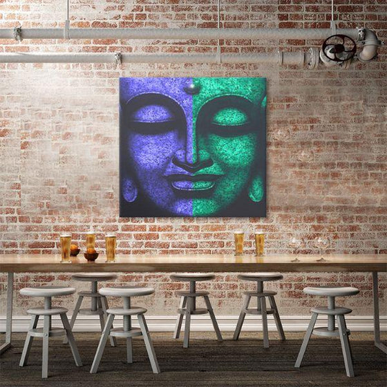 Face Of Buddha Canvas Wall Art Dining Room