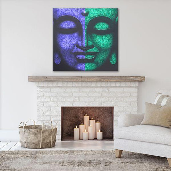 Face Of Buddha Canvas Wall Art Living Room