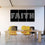 Faith In White Letters 3 Panels Canvas Wall Art Dining Room