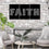 Faith In White Letters 3 Panels Canvas Wall Art Print