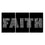 Faith In White Letters 3 Panels Canvas Wall Art