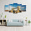 Famous Tower Bridge 5 Panels Canvas Wall Art Living Room