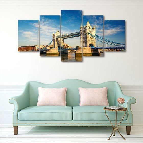 Famous Tower Bridge 5 Panels Canvas Wall Art Set