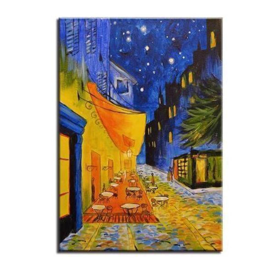 Cafe Terrace 1888 at Night by Vincent van Gogh Canvas Print Wall Art Decor