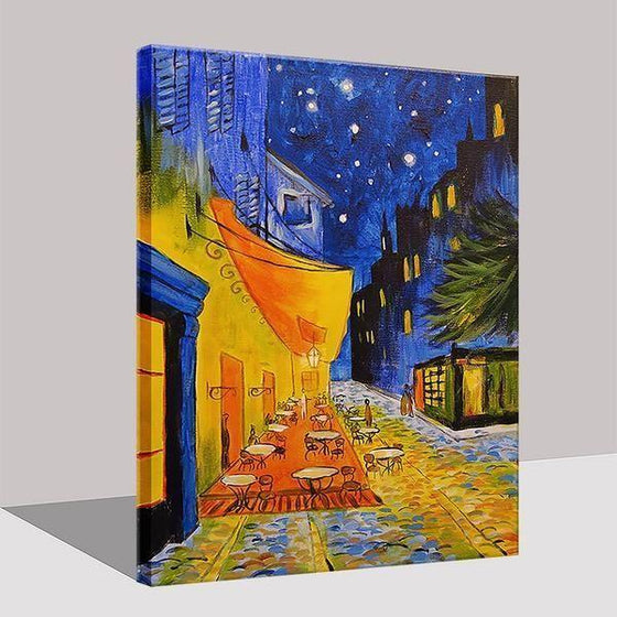 Cafe Terrace 1888 at Night by Vincent van Gogh Canvas Print Wall Art Prints