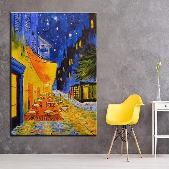 Cafe Terrace 1888 at Night by Vincent van Gogh Canvas Print Wall Art Home Decor