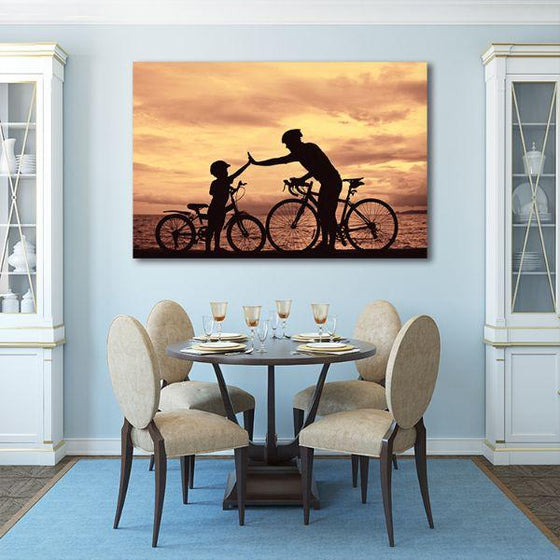 Father & Son Bonding Canvas Wall Art Kitchen