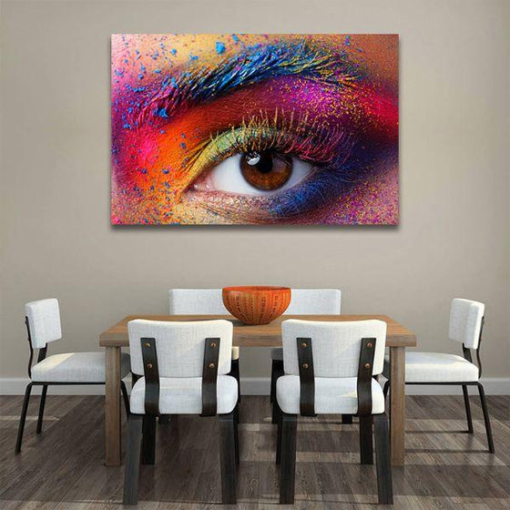 Festive Multicolored Canvas Wall Art Dining Room