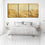 Field Of Golden Wheat 3 Panels Canvas Wall Art Bedroom