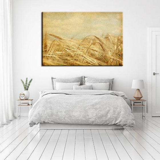 Field Of Golden Wheat Canvas Wall Art Bedroom