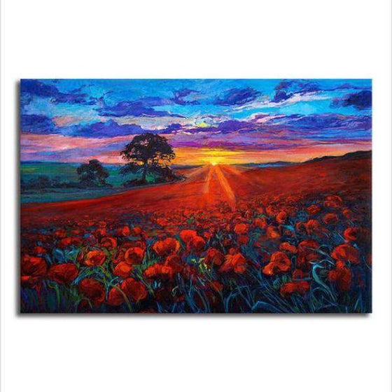 Field Of Red Poppies Wall Art