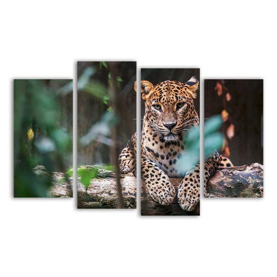 Fierce Jungle Leopard Canvas Wall Art