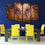 Fierce Wild Lion 4 Panels Canvas Wall Art Dining Room