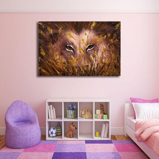 Fierce Wild Lion Canvas Wall Art Bedroom