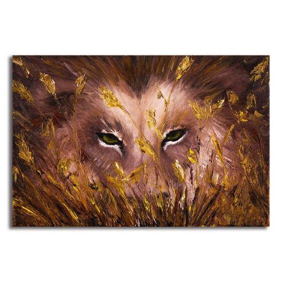 Fierce Wild Lion Canvas Wall Art