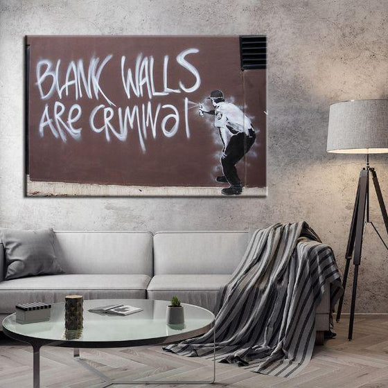 Filming A Flower By Banksy Canvas Wall Art Living Room