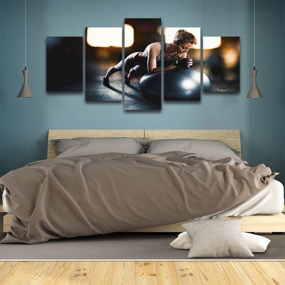 Fitness Inspiration 5 Panels Canvas Wall Art Bed Room