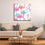 Flamingos Seamless Pattern Canvas Wall Art Living Room
