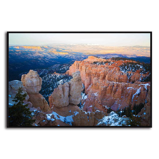 Snowy Canyon Formation Canvas Wall Art Prints