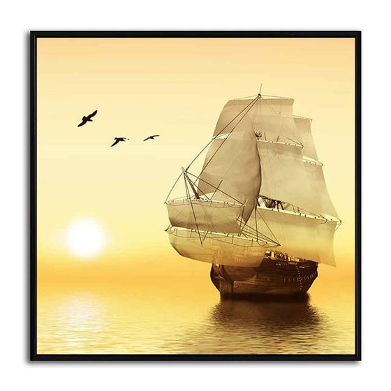 Sailboat In The Ocean Canvas Art