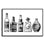 Black & White Liquor Bottles Canvas Wall Art