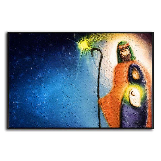 Christmas Nativity Scene Canvas Wall Art