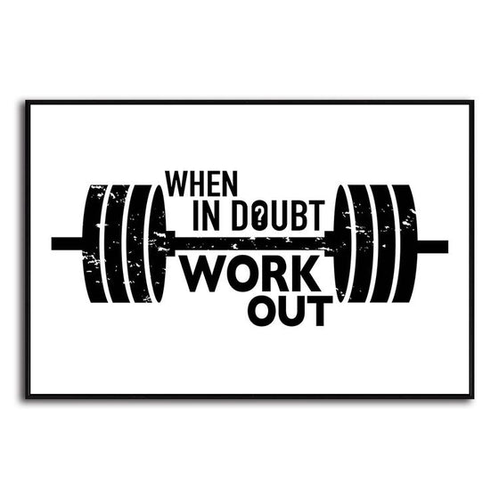 Inspiring Workout Quote 1 Panel Canvas Art