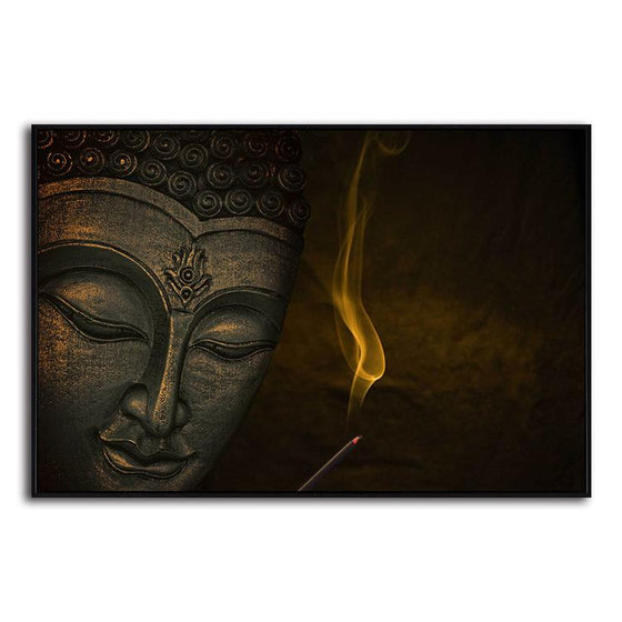 Holy Buddha Head Canvas Art