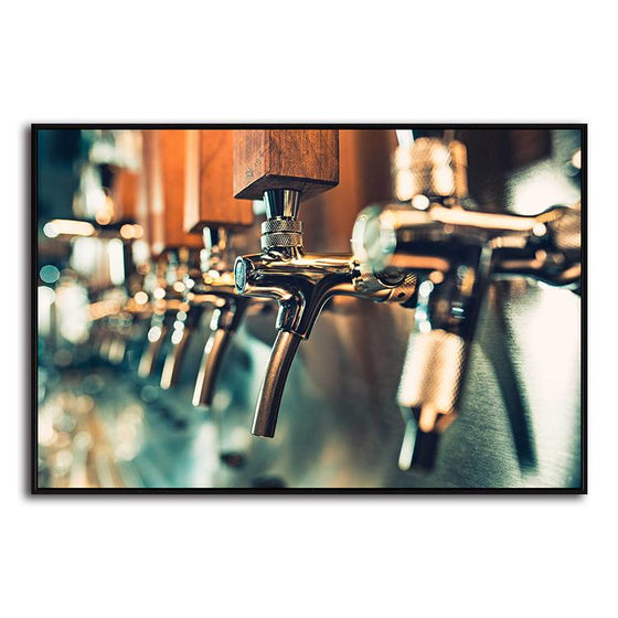 Colorful Beer Taps Canvas Wall Art