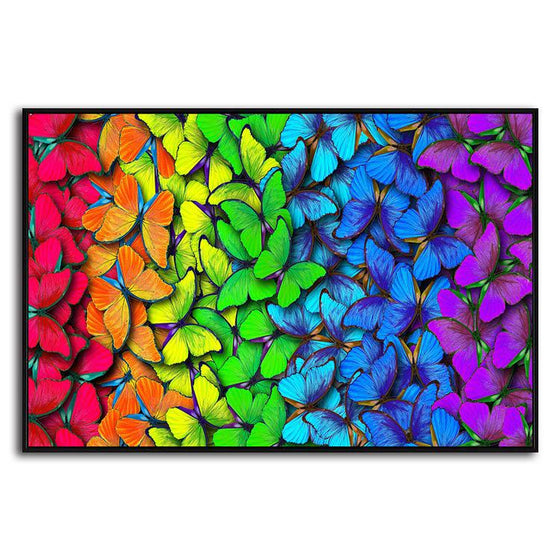 Bright Colorful Butterflies Canvas Wall Art