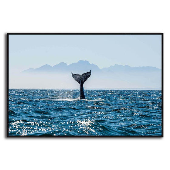 Ocean & Whale's Tail 1 Panel Canvas Art