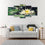 Floating White Waterlily 5 Panels Canvas Wall Art Decor