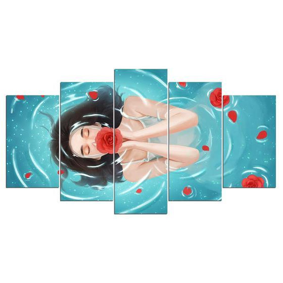 Floating Woman Wall Art Canvas
