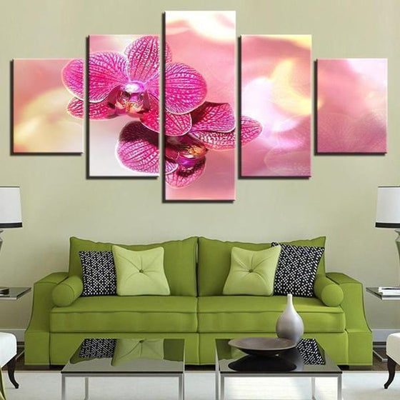 Red Moth Orchid Canvas Wall Art