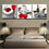 Bright Red Roses Canvas Wall Art Bedroom