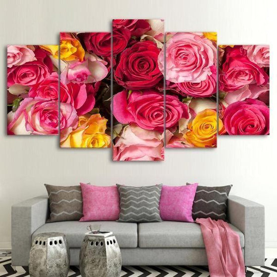 Beautiful Buds Of Roses Canvas Wall Art Living Room
