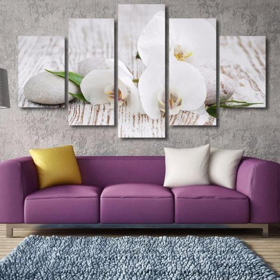 Alluring White Calla Lilies Canvas Wall Art Living Room