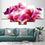 Red Flower And Butterfly Canvas Wall Art in Living Room