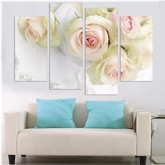 Flowers In Boots Framed Wall Art Canvas