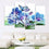 Blue Orchids And Butterflies Canvas Wall Art Home Decor