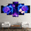 Blue Roses And Butterflies Canvas Wall Art Office