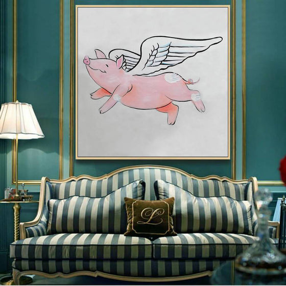 Flying Pig Canvas Art Decor